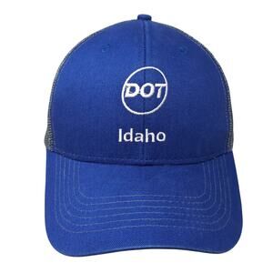 Dot Idaho Snapback Trucker Hat Blue One Size Adjustable Embroidered 6 Panel Hit